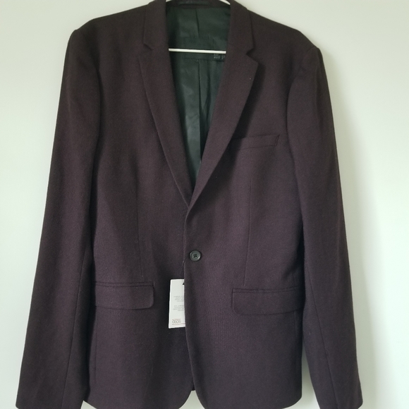 Men's ASOS Dark Purple Suit Sportscoat Jacket size 38 - Picture 10 of 11